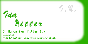 ida mitter business card